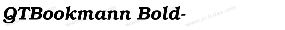 QTBookmann Bold字体转换